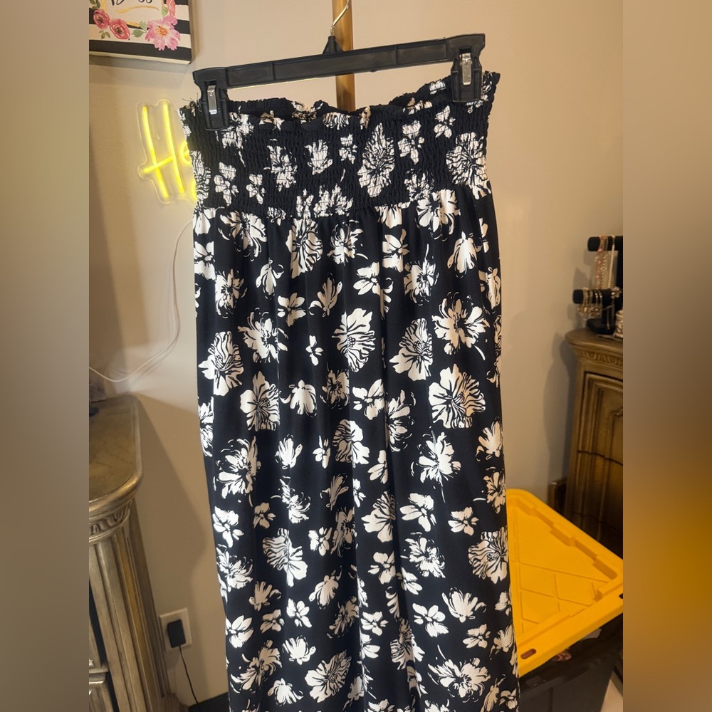 ClassiCon Black and White Floral Maxi Skirt